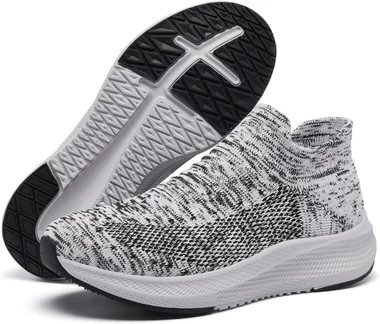 Womens Slip on Walking Shoes Comfort Lightweight Casual Sneakers, view 2