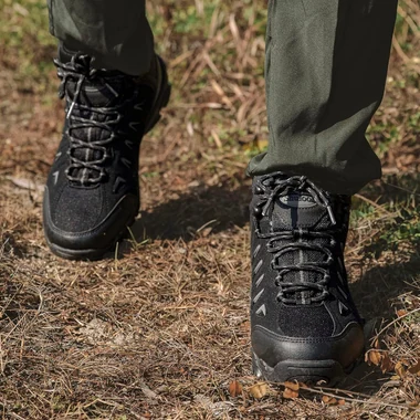 Men's Waterproof Hiking Boots Non-Slip Lightweight Mid Top Ankle Boot Breathable Hiker Trekking Shoes, view 2