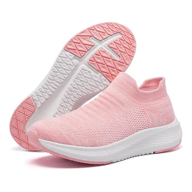Womens Slip on Walking Shoes Comfort Lightweight Casual Sneakers, view 2