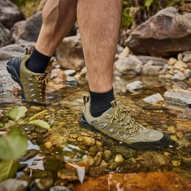 Men's Low Top Waterproof Hiking Shoes Army/, view 4