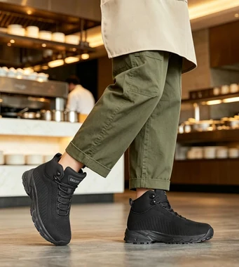 Non Slip Work Boots Women Comfortable Slip Resistant Shoes, view 4